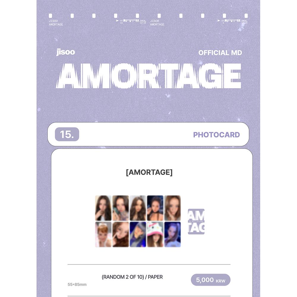 [Pre-order] JISOO - [AMORTAGE] Photocard