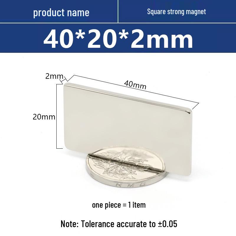 N52 40mm Neodymium Iron Boron Square Magnet Strip