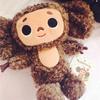 Süßes Cheburashka Plüschtier Großer Ryes Affe mit Kleidung Weiche Puppe Russland Anime Baby Kinder Schlafberuhigungs-Puppe Spielzeug für Kinder