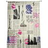 Retro Zeitung New York Vorhang für Wohnzimmer Transparente Tüllvorhänge Fenster Sheer für das Schlafzimmer Zubehör Dekor