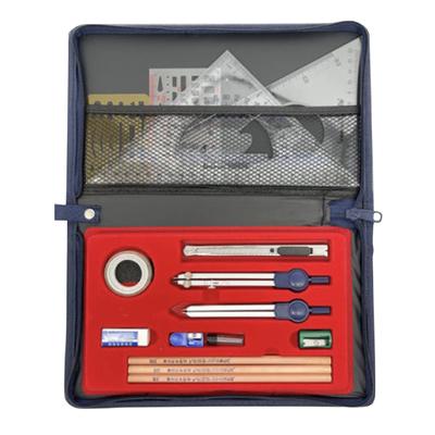 Saki Masa Nautical Chart Set with Compass and Set Square for Ship Training & 15-Piece