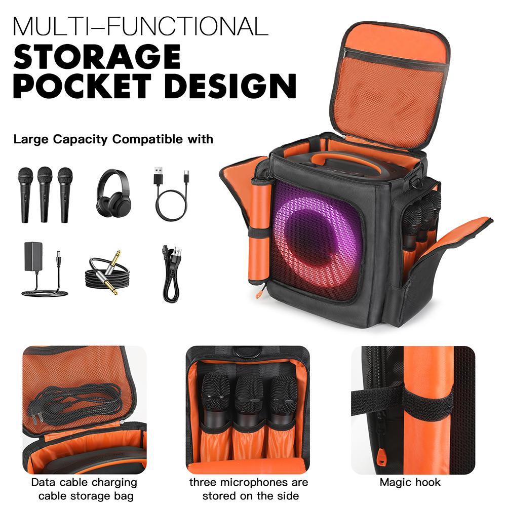 Speaker Multi-Functional Storage Bag Portable Speaker Tote Bag for JBL PartyBox Encore Essential 2 Fashion Travel Carrying Case