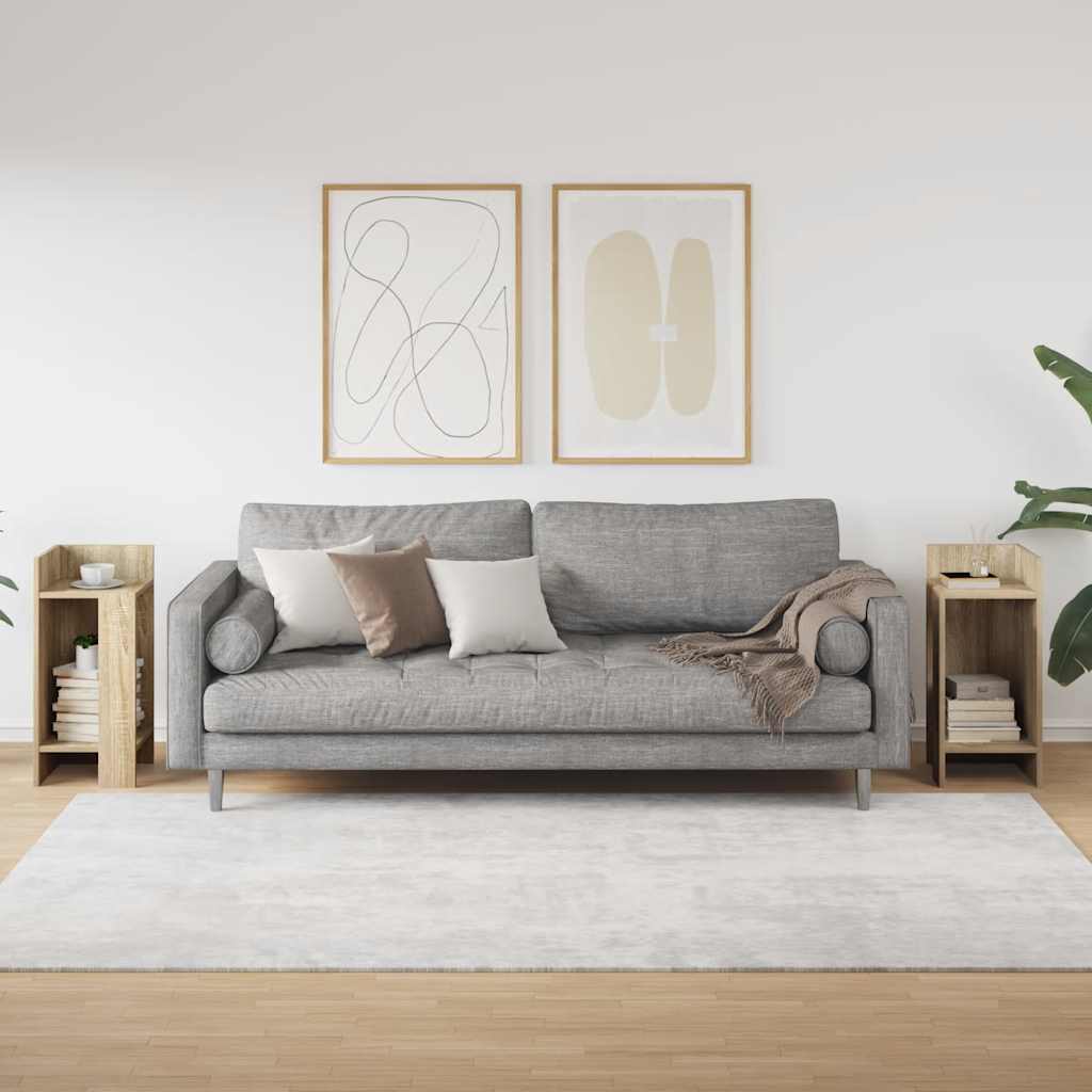 Vidaxl Stoliki Boczne 2 Szt. Z Półką, Dąb Sonoma, 25,5X27X60 Cm