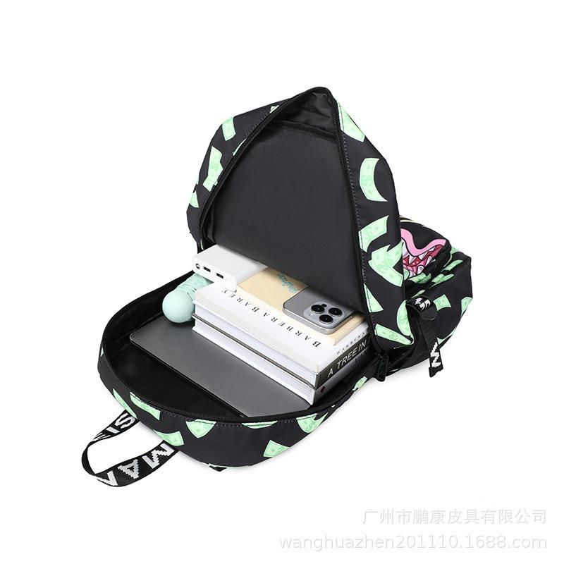 Schultasche Neue Farbige Hai Schüler Leichte Wasserdichte Schultasche Große Kapazität Personalisierter Cartoon Einfacher Rucksack