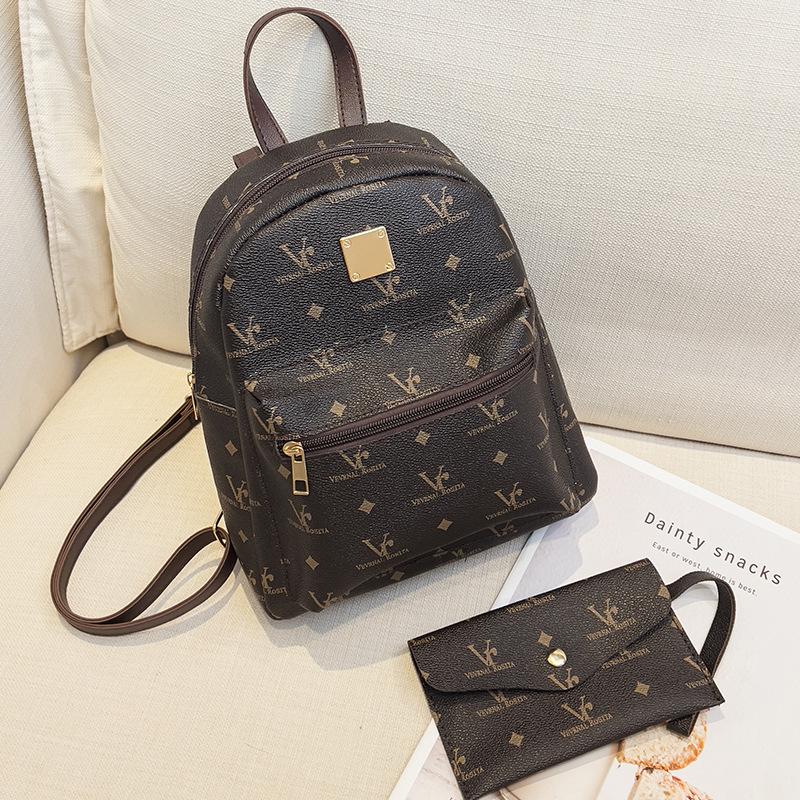 Tooxika Printed Backpack Two-piece Ladies Bag Girls Backpack