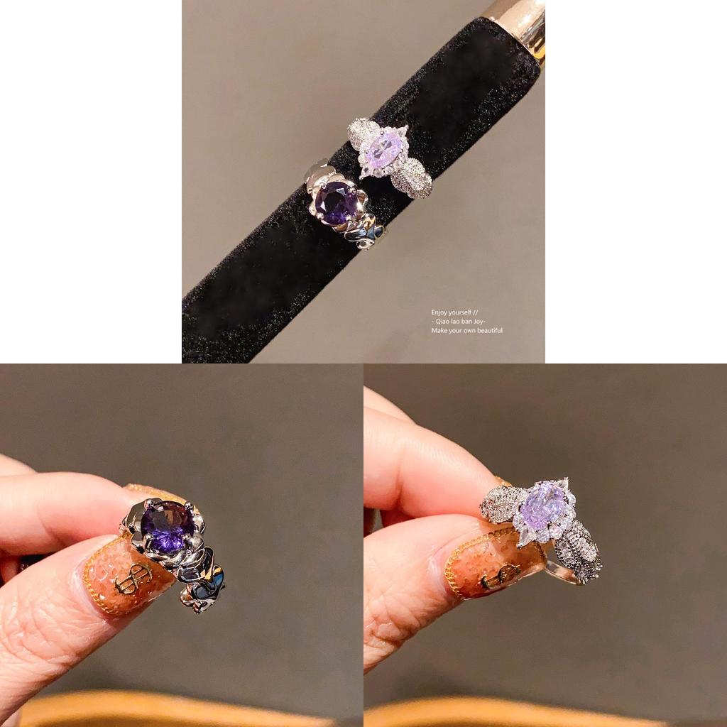 Zircon Oval Geometric Fashion Ring For Women Elegant Jewelry Accessory