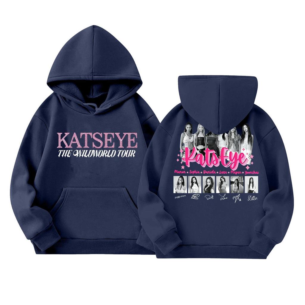 Girls' Fashion Long-Sleeve Hooded Sweatshirt with Print and Pockets