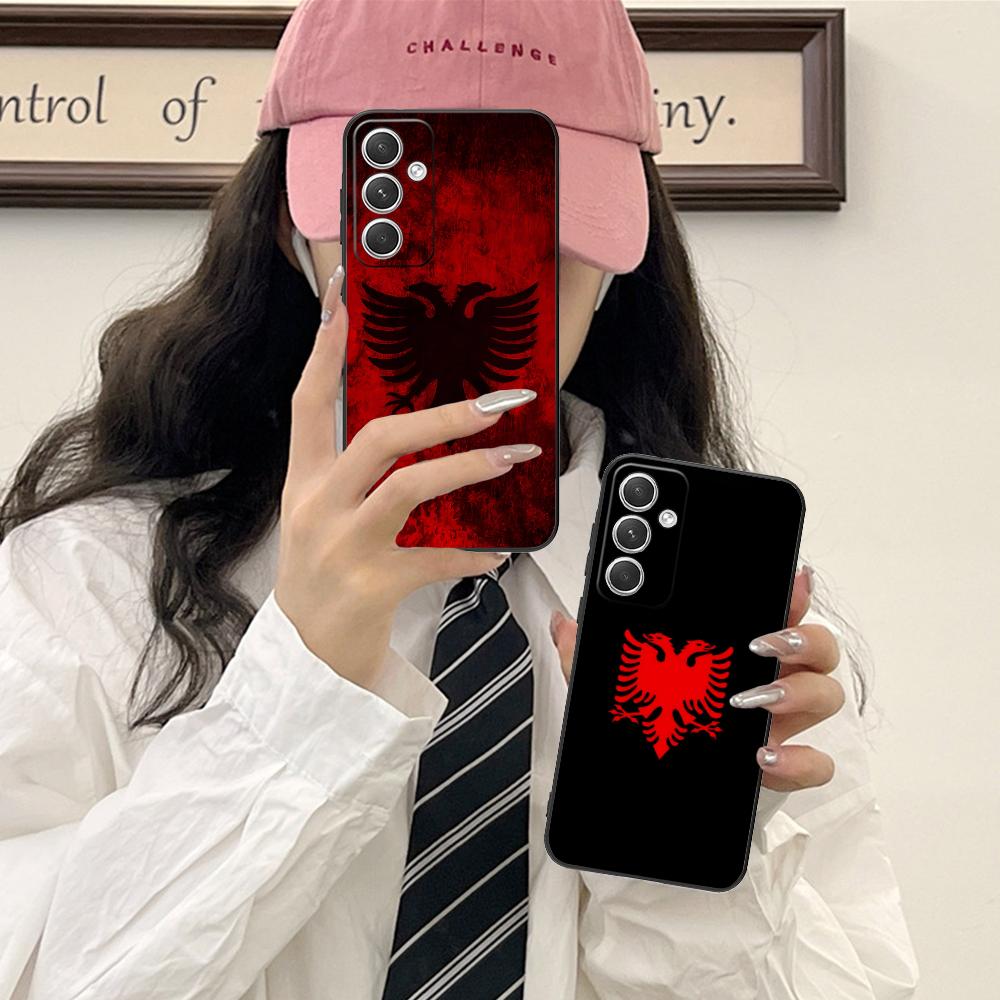 Albania Flag Mobile Cell Phone Case for Samsung Galaxy S26 S25 S24 S23 S22 S21 S20 Note20 Plus FE Ultra Colorful Cover Cover