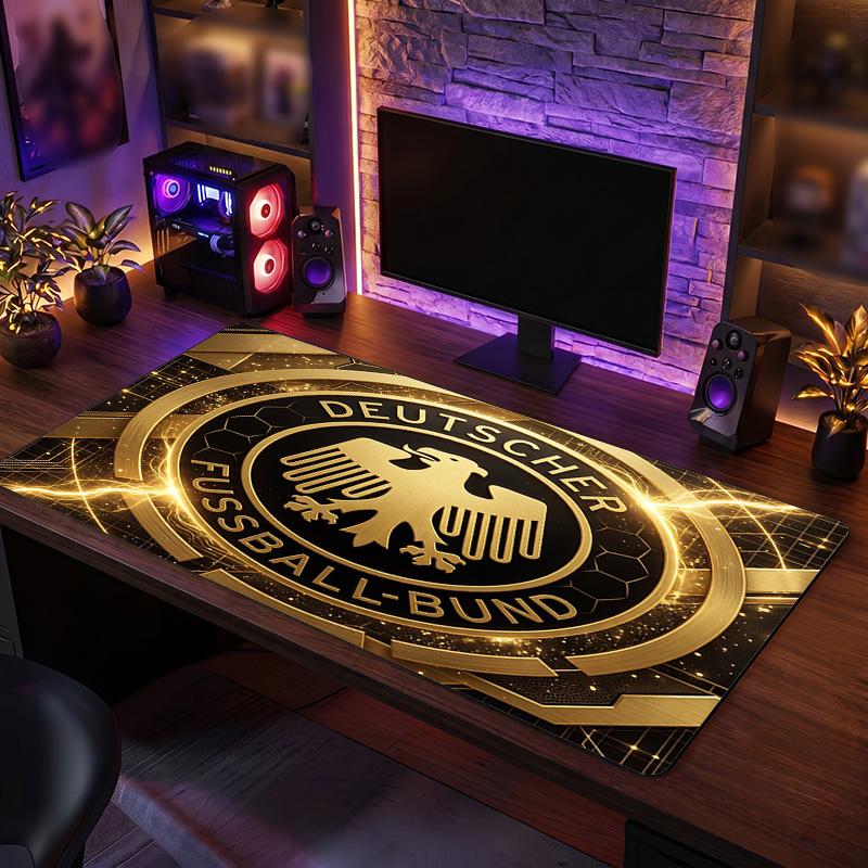 Germany Football Crest Mouse Pad, Extended Non Slip Rubber Desk Mat for Gaming Office Laptop Fan Gift