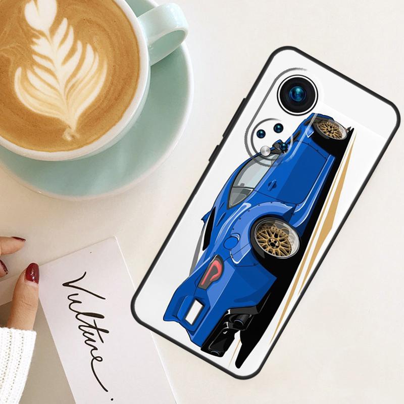 Cartoon Car JDM For Honor Magic 8 7 6 Pro Case For Honor 200 400 Lite 90 70 50 X8c X8b X9a X9b X9c X9d Win RT