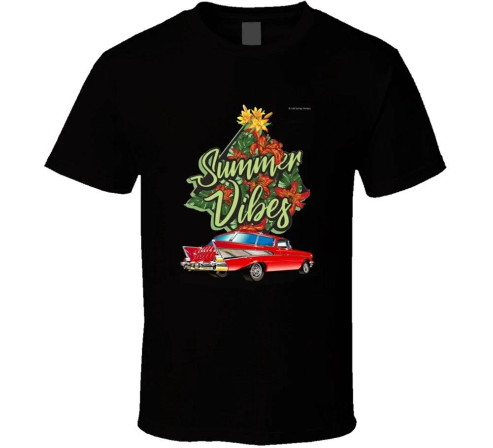 Summer Vibes 57 Nomad Chevy Wagon Beach Classic Hot Rod Gift T Shirt S