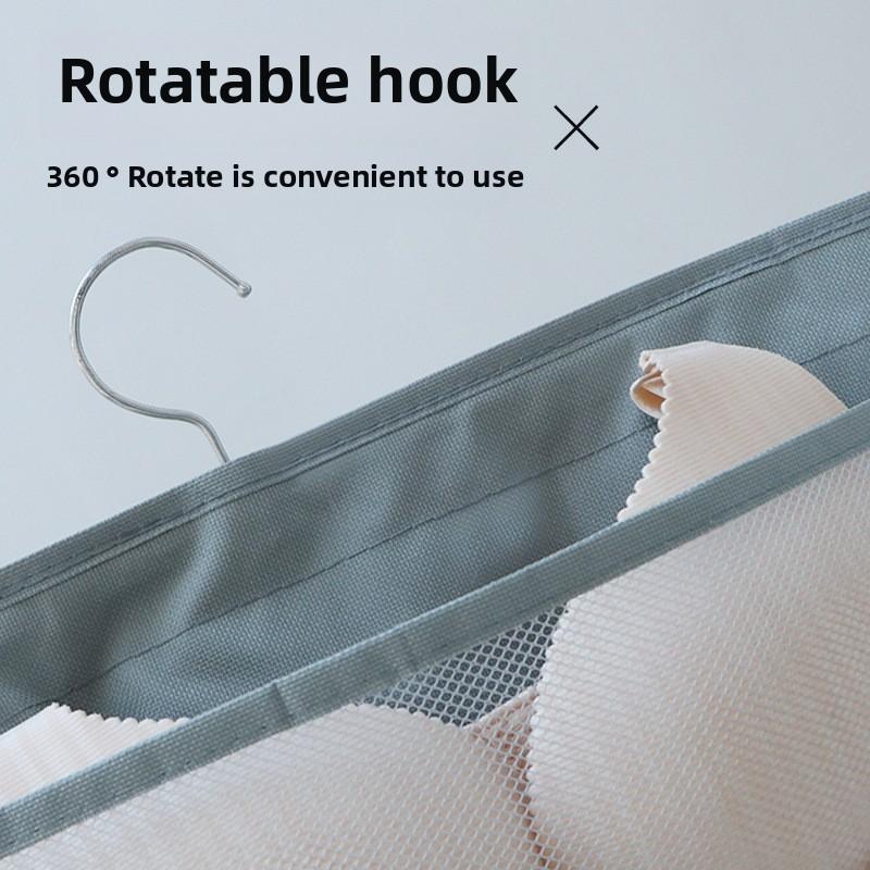Hanging Closet Organizer, Double-Sided Underwear and Clothes Storage, Wall Hanging Storage Bag for Bedroom, Dorm, Wardrobe