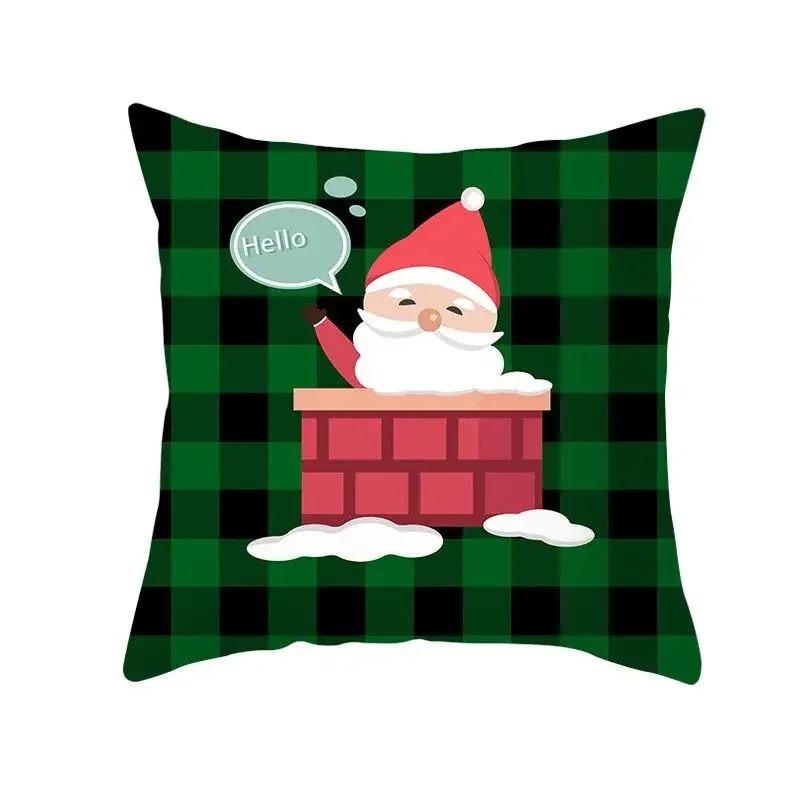 Fronhas temáticas de Natal Acessórios para carro Escritório Papai Noel Sala de estar Sofá Fronhas para casa