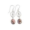 Pink Opal Copper Gemstone 925 Sterling Silver Jewelry Handmade Earrings 2.00" EE-17-37