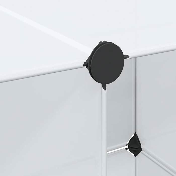 VidaXL Modular Wardrobe White with 9 Plastic Compartments 240498