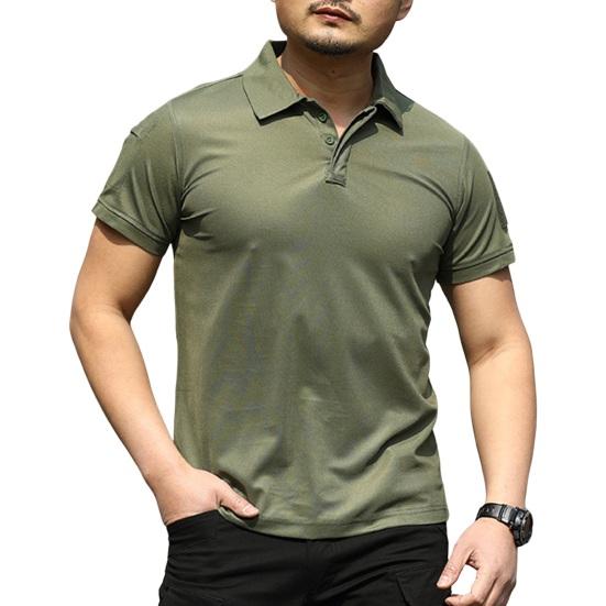 Summer Men Top Button Turn-down Collar Short Sleeves Quick-drying Loose Solid Color Soft Breathable Mid Length Casual Outdoor Fitness Sports Shirt