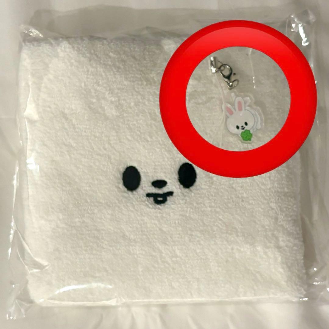 [USED] Leebit Stray Kids Lee Know Fan Meeting Bonus Towel Charm Handkerchief