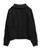 Damiswi Oblique Collar Cross Button Knit_Black
