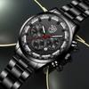 DEYROS Fashion Men's Watches Casual Business Men's Calendar Quartz Watches Men's Stainless Steel Strap Wristwatch