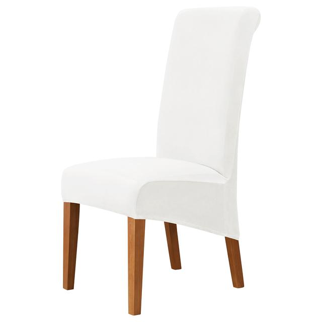 

Чехол на стул с высокой спинкой, спандекс, теплая зимняя спинка, чехол на сиденье стула для столовой, офиса, свадьбы, машинная стирка