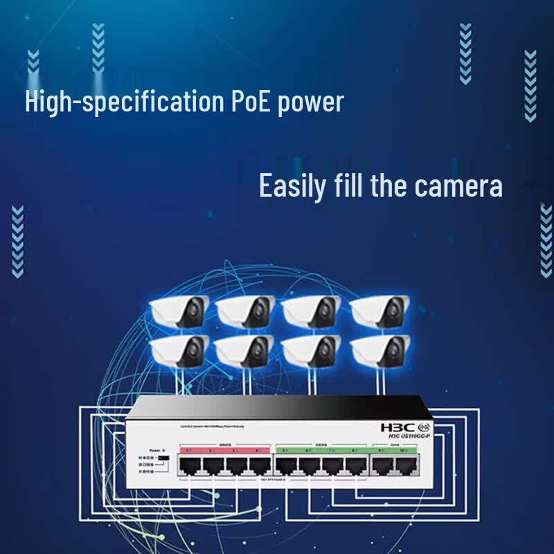 H3C US110GC-P 10-Port Gigabit Unmanaged PoE Switch