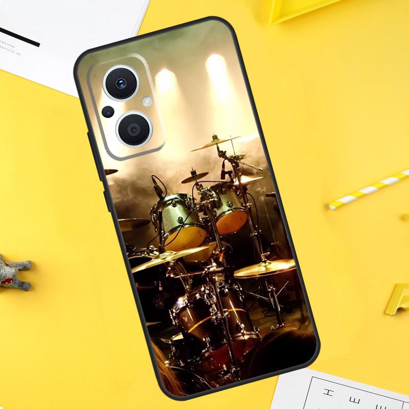 Musical Instrument Drum For OPPO Reno 10 11 12 13 14 Pro 7 8 Lite 8T 11F 12F 13F 14F OPPO Find X8 X5 X6 X9 Pro Case