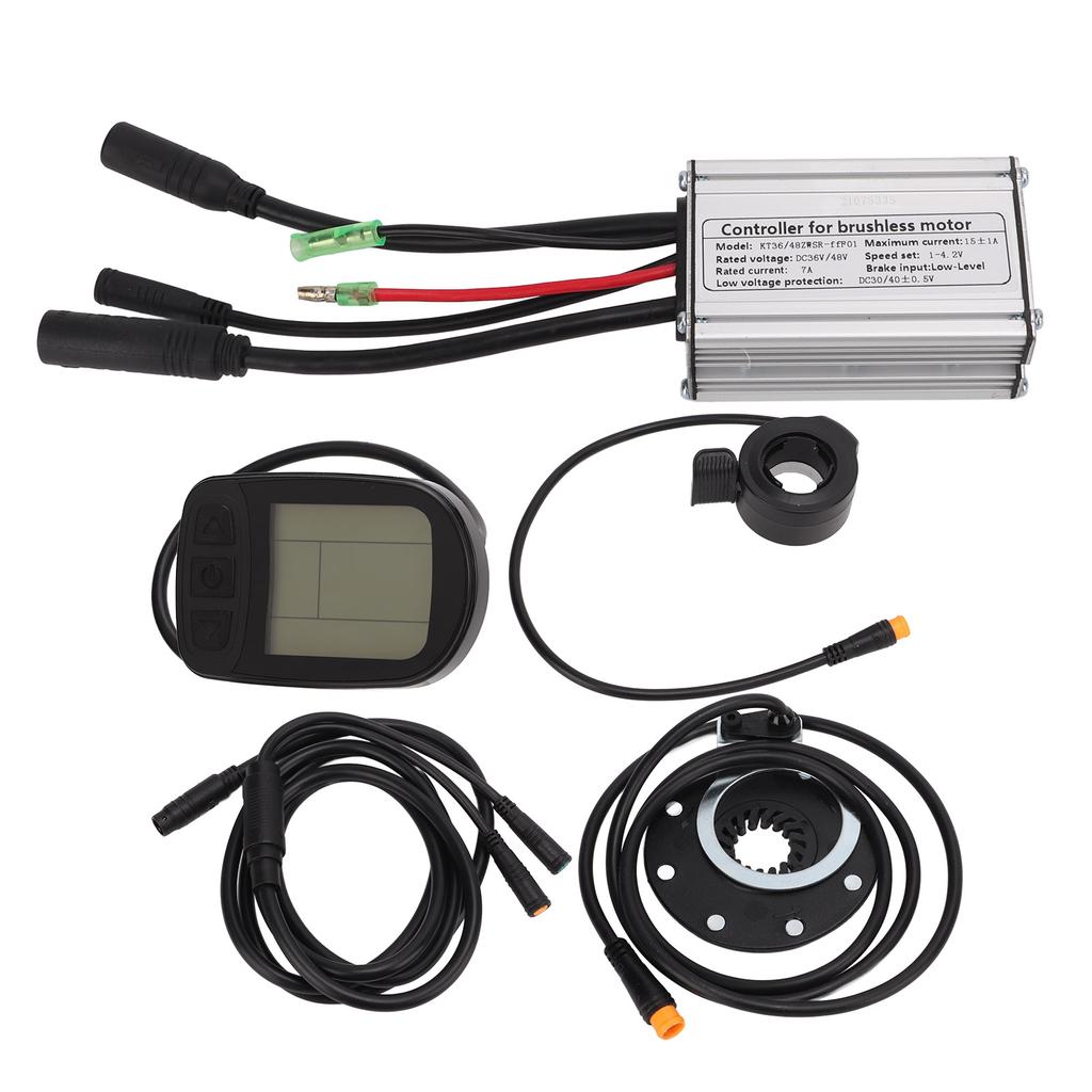 Electric Bicycle Modification Kit LCD5 Display Meter 15A Metal Case Controller 1 To 2 Cable Bike DIY Modified Set