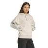 Adidas HLD Wonder Metallic Size 2L Women's 3-Stripes Fleece-Lined Hoodie, JVI79, Alumina/Silver (JM1870),