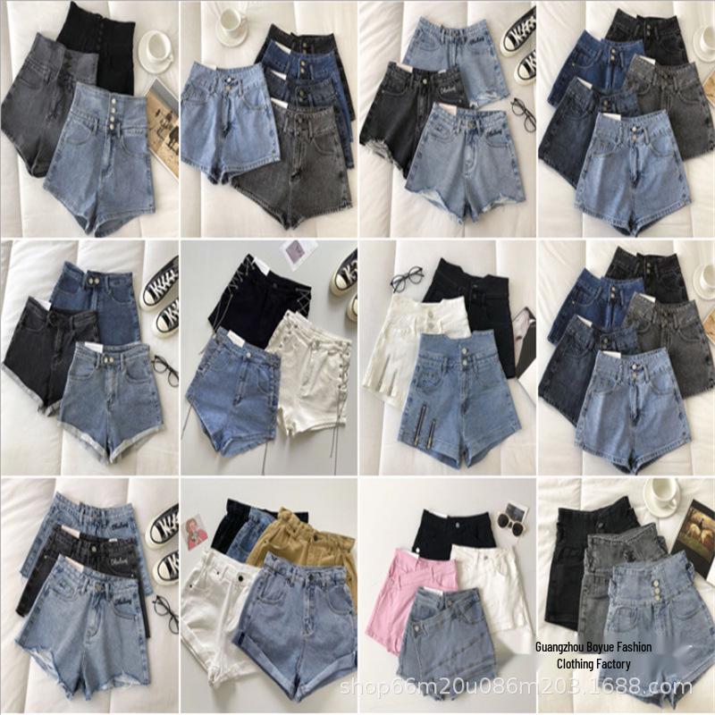 

Women s High Waist Ripped Denim Shorts - Summer 2025 Style One Size