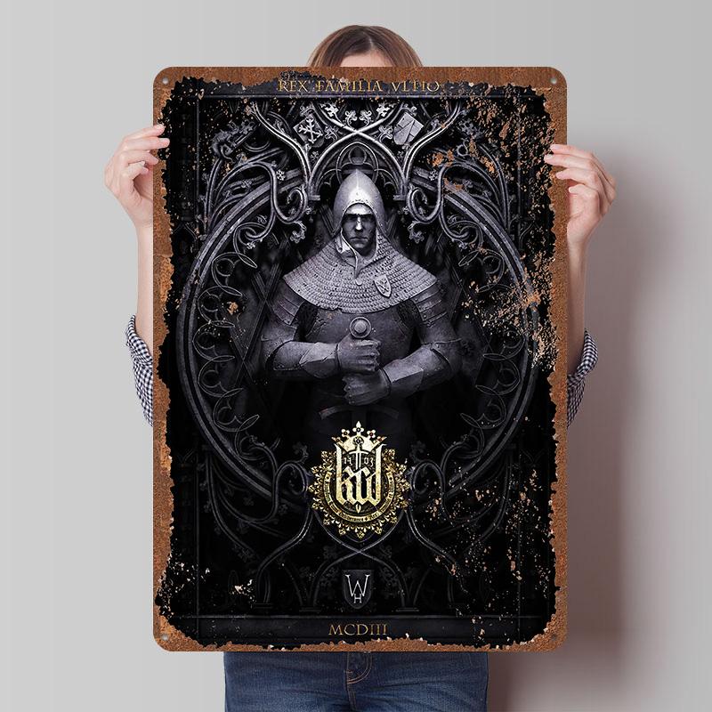 Kingdom Come Deliverance Poster in Latta Arte da Parete Personalizzabile Segni in Latta Metallici Retro Vintage per Casa e Decorazione Gaming