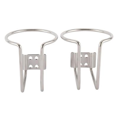 2X Tasse Edelstahl Boot Trinken Halter Lkw Ring Halter Auto Marine Rv