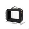 Cosmetic Bag with Carry Handle Transparent Clear Makeup Pouch Compact