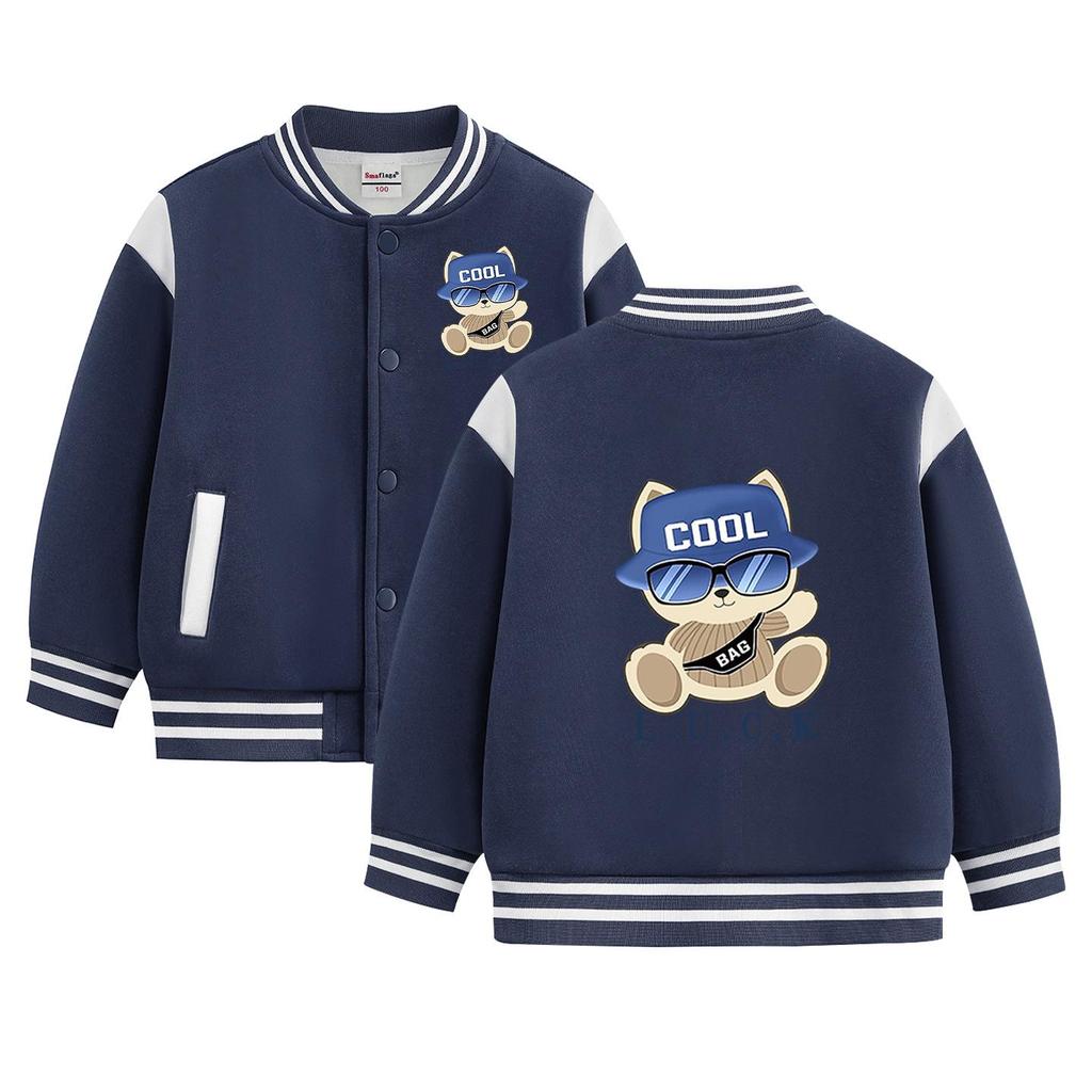 Jungen Koreanischer Stil Winter Baseballjacke mit Samt