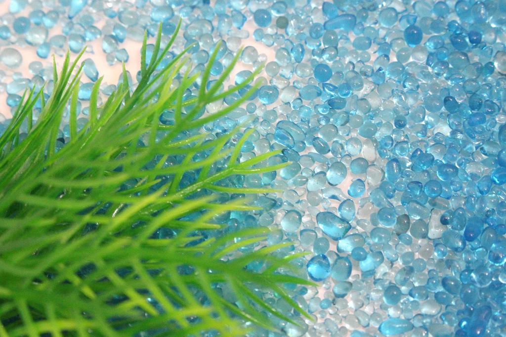 Vier Wagen Süße Handgefertigte Glaskunst Kristallglas Sand Blau