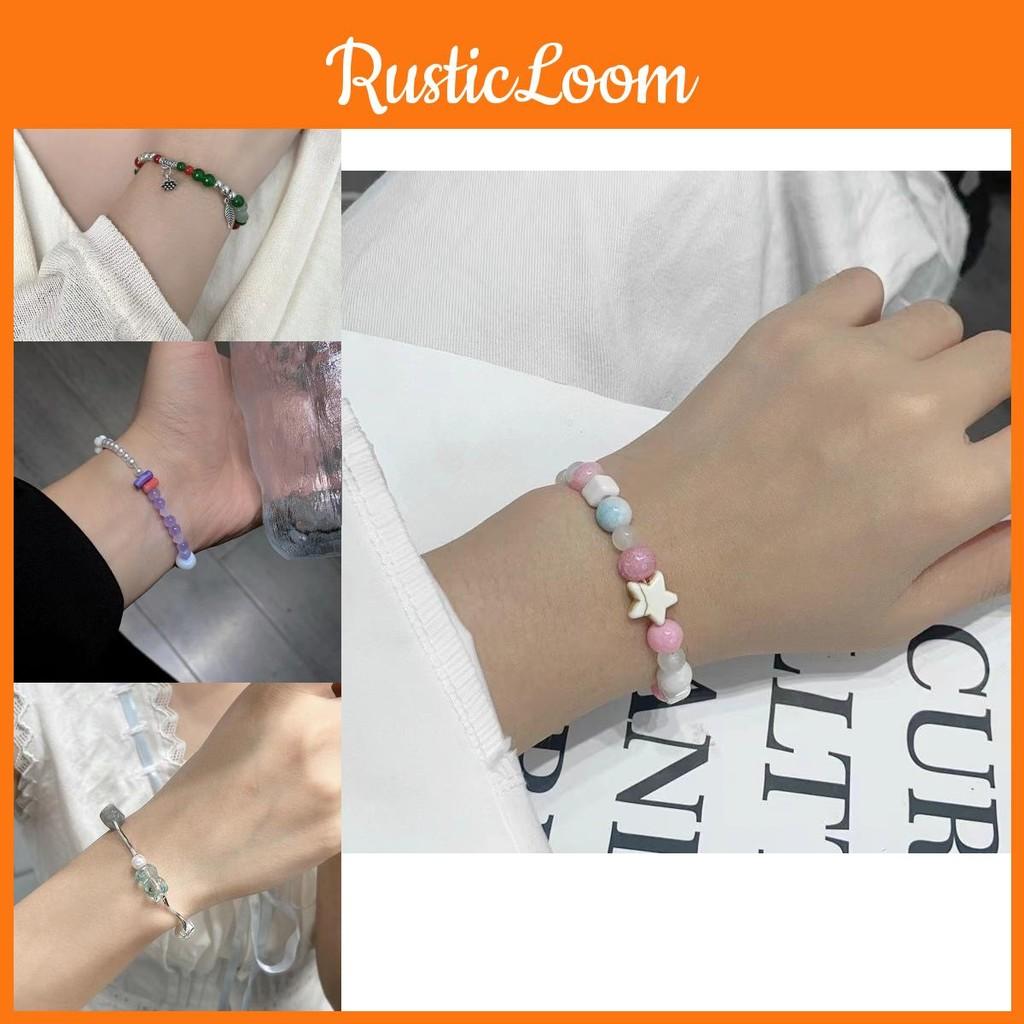 Chinese Retroinspired Style Alloy Bracelet For Women With Beads Geometric