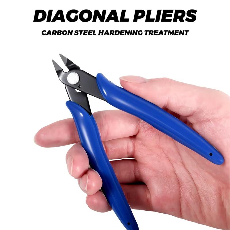 Pliers Carbon Steel Pliers Electrical Wire Cable Cutters Cutting Side Snips Flush Pliers Nipper Home Hand Tools Blue