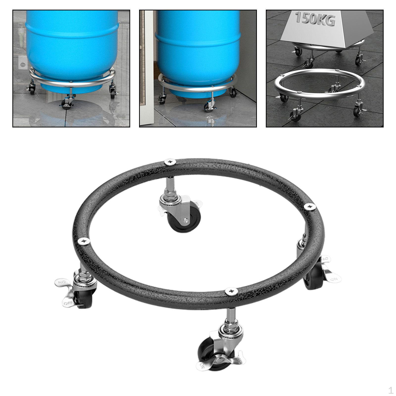 

Подставка для базового бака газового баллона с фиксированным хранилищем на колесиках для кухни в помещении BlackwithBrake28.7cm