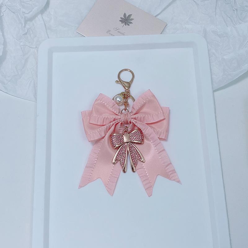 Women's Elegant Bow Bag Charm - Cute & Stylish Key Fob for Daily Use