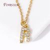 Classic A-Z Initial Letter Pendant Necklace Female 18K Gold Plated Simple Choker Neck Chain Woman Necklaces Jewelry Gifts