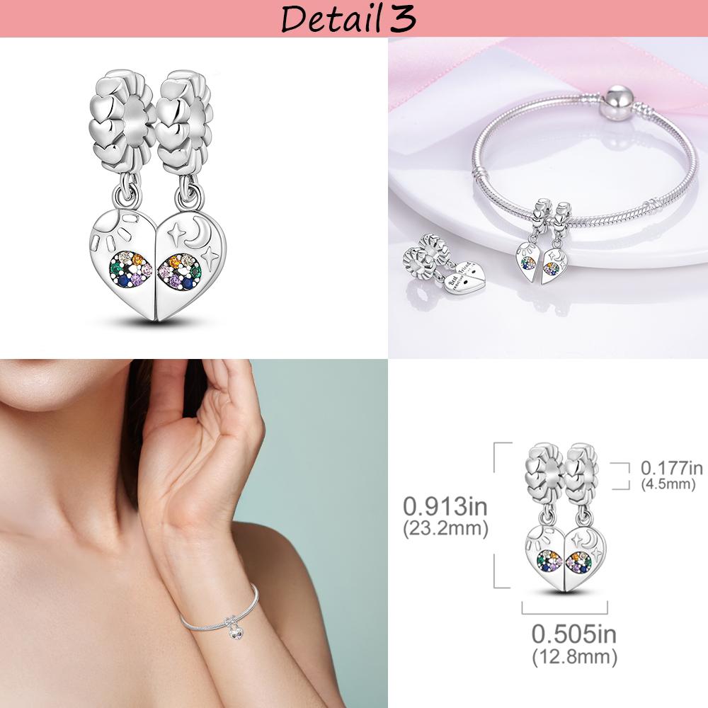 Copper Plated Beads Infinity Love Mum Heart Mom Dangle Charm Fit Charm Bracelet Plata De Ley Original Jewelry