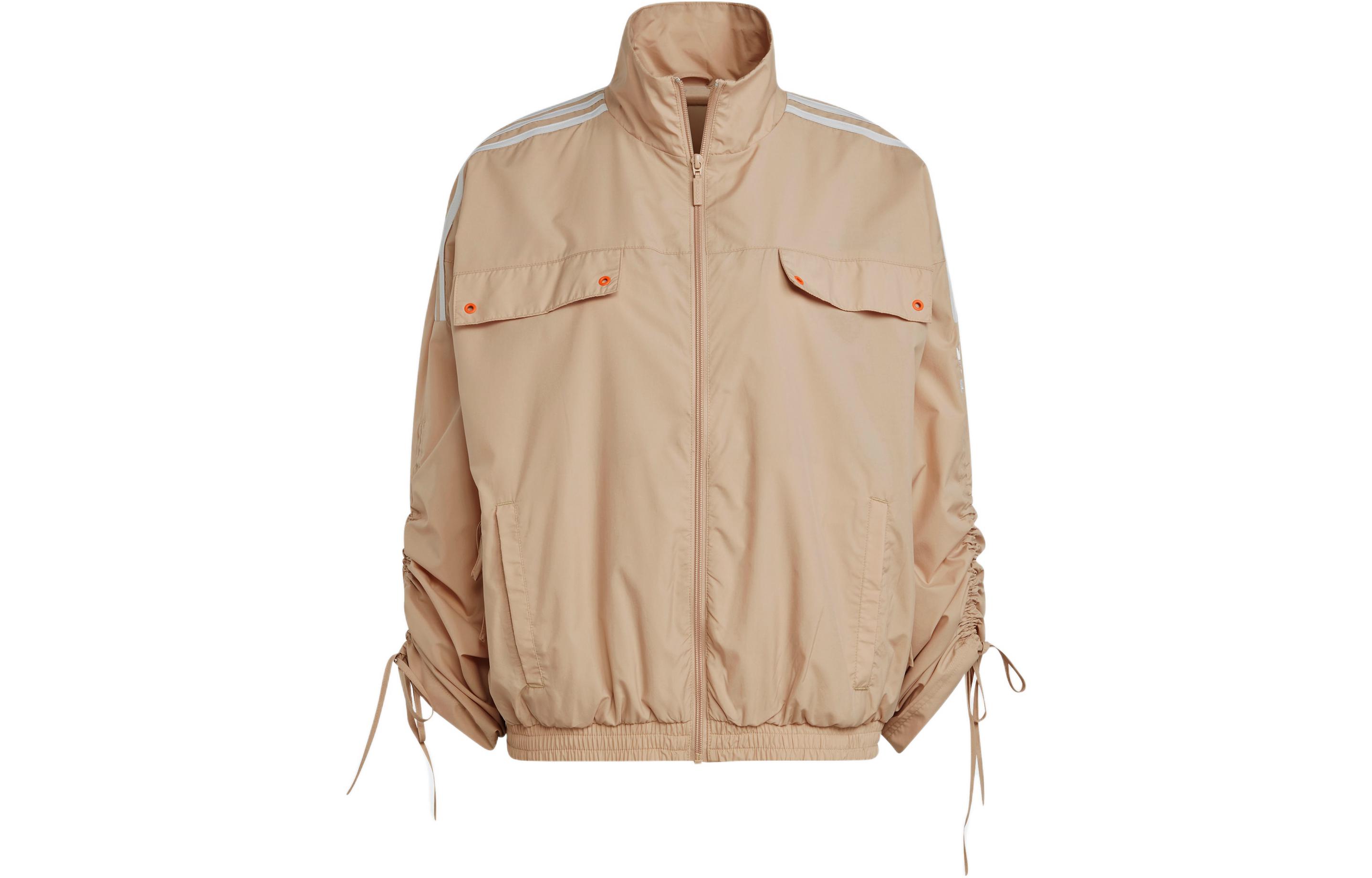 Adidas Originals Jackets Women s Khaki Stand Collar Moderate Other HM1700 L