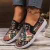 Halloween Skull Head Low Top Single Shoes Graffiti Printed Shoes