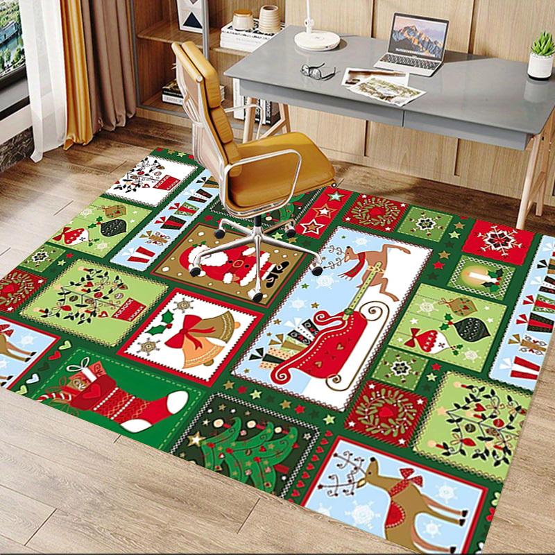 1PC Christmas, Ornaments Extra Large Non Slip Floor Carpet, Office, Family, Bedroom Large Area Rug Indoor Rugs, Vibrant Colors
