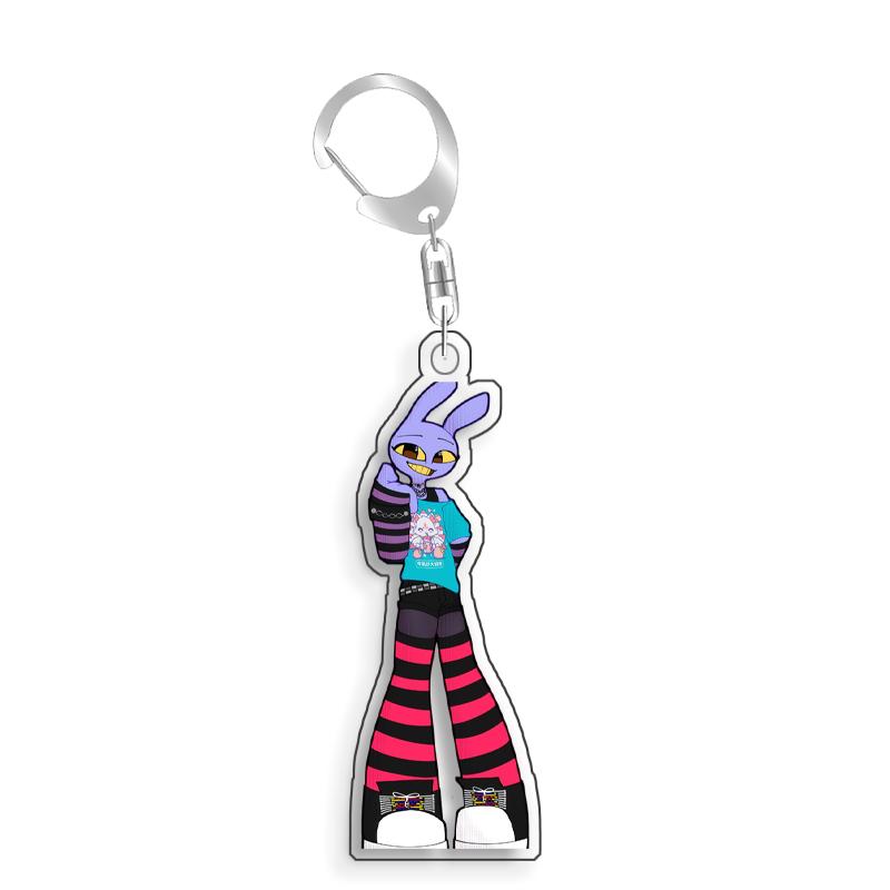 For The Amazing Digital Circus Jax Pomni Ragatha Gangle Acrylic Selfmade Cute Cartoon Anime Keychain Pendant Toy Gifs 5cm