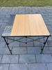 Hongyi Bamboo Pattern Aluminum Folding Table – Outdoor, Adjustable Height for Tea, BBQ, Card Games, Mahjong, Dining.