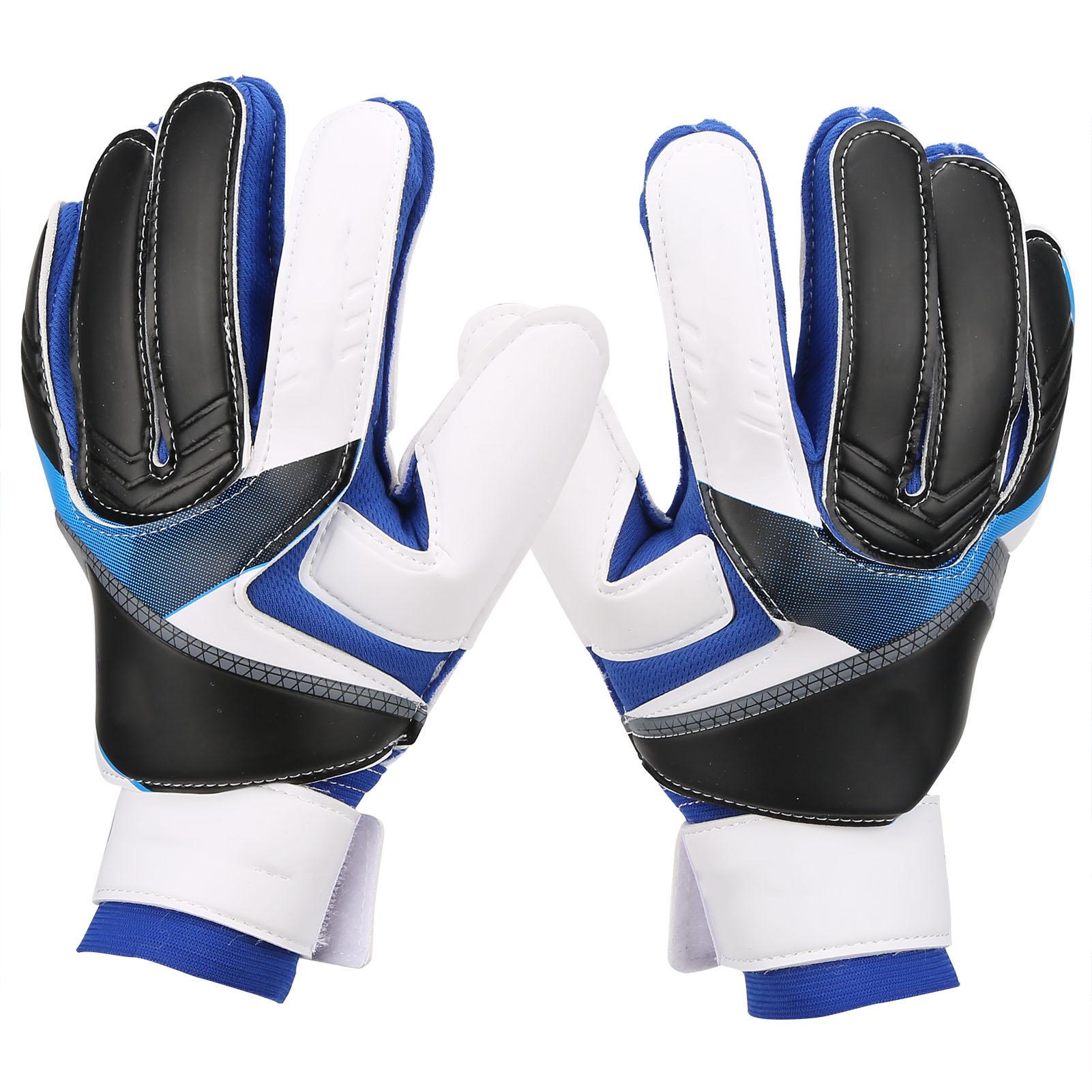 

Soccer Goalkeeper AntiSlip Glvoes Football Training Wrist Protective Glvoes Blue