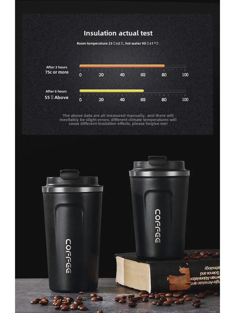 Portable Stainless Steel Insulated Coffee Cup for Men and Women - Elegant, High-Grade, Perfect for Office and Travel