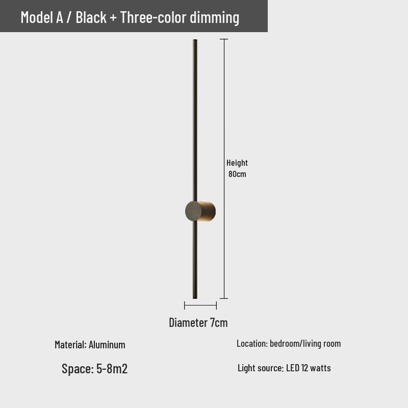 Nordic Rotatable Long Strip Wall Lamp - Modern Luxury for Living Room or Bedroom