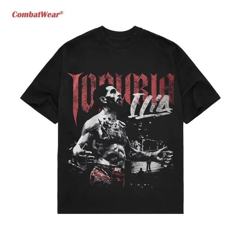 CombatWear MMA Fighter Vintage Tee, Retro MMA Graphic T-Shirt XS