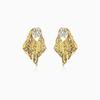 Advanced Irregular Tin Paper Texture Earrings 2024 New Korean Style Trendy Earrings and Earrings